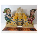 1948 cardboard whistle standup advertising