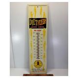 Vintage tin Diet Dads root beer thermometer
