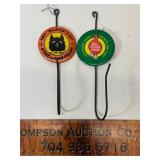 Black cat and red goose hangers