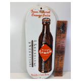 Early Canadian orange crush thermometer porcelain