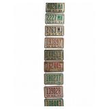 9 NC motorcycle tags 1969-1978