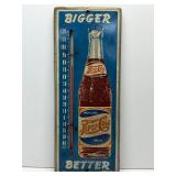 Vintage Pepsi Cola Tin Litho Bottle Thermometer
