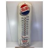 1965 Pepsi cola 27" tin thermometer