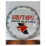 Vintage Wolfs Head bubble glass Pam thermometer