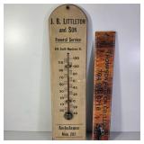 Wood J.B. Littleton & Son Funeral Service Thermome