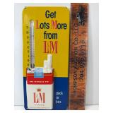 11.5" vintage L&M cigarettes thermometer