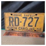 1958 NC Tag