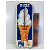 Vintage tin Saf-T Cone ad thermometer