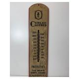 Antique Curlee clothes wood thermometer