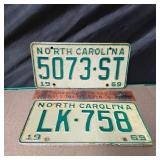 2 1969 NC Tags