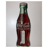 1952 tin Coke bottle thermometer