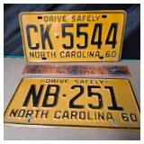 2 1960 NC Tags