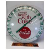 18" vintage Coca Cola bubble glass thermometer