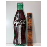 Vintage 16.5" tin coke bottle thermometer
