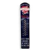 39" porcelain great heart coal thermometer