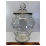 Glass mutual biscuit co jar