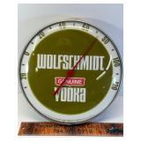 Wolfschmidt vodka bubble glass thermometer