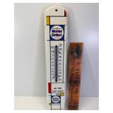 Vintage American Express tin thermometer