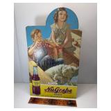 1948 NuGrape soda cardboard easel sign