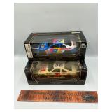 2 die cast race cars