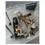 Tote of vintage trophies and other