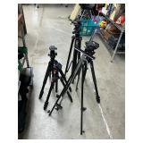 Tripods and an easel