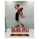Olive Oyl metal sign