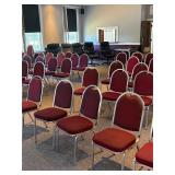 60 conference chairs ï¿½ silver frame, maroon