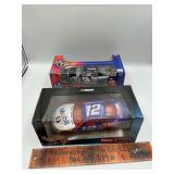 2 die cast race cars