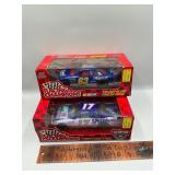 2 die cast race cars
