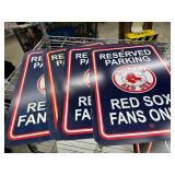 4 Red Soxï¿½s fans plastic signs