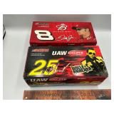 2 die cast race cars