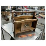 Vintage oak magazine rack