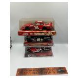 3 die cast race cars