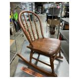 Vintage Childs oak rocking chair