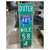 Metal road sign