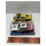2 die cast race cars