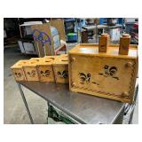 Breadbox,canisters and shakers