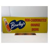 28'x10' vintage Bireleys o drink embossed tin sign