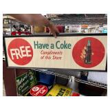 1954 Coca Cola framed paper poster