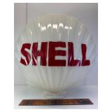 Vintage Shell Clamshell Gas Pump Globe milk glass