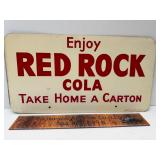 Vintage Red Rock cola double sided tin sign