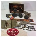 Red Rock Hat, Cap Gun, Glasses, Buttons