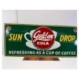 27.75' golden girl sun Drop tin embossed sign