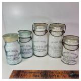 5 Lightning Jars w Lids