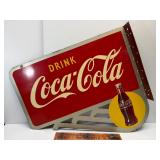 1947 Coca Cola flange sign double sided metal