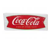 44' Coca Cola fishtail porcelain sign
