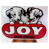 Joy dog food metal sign