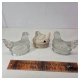 3 Hen on Nest