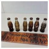 6 Mini Glass Coke Bottles